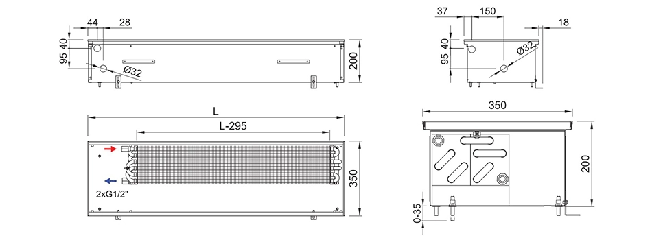 Технічне креслення Isan Termo FRK 0200 0350