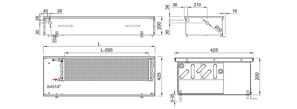 Технічне креслення Isan Termo FRK 0200 0425