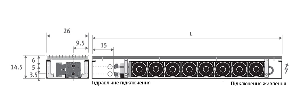 Технічне креслення Jaga Mini Canal Hybrid H 014 260