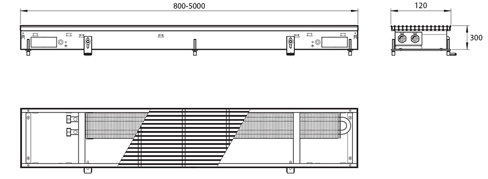 Технічне креслення Kampmann Katherm NK 300 120