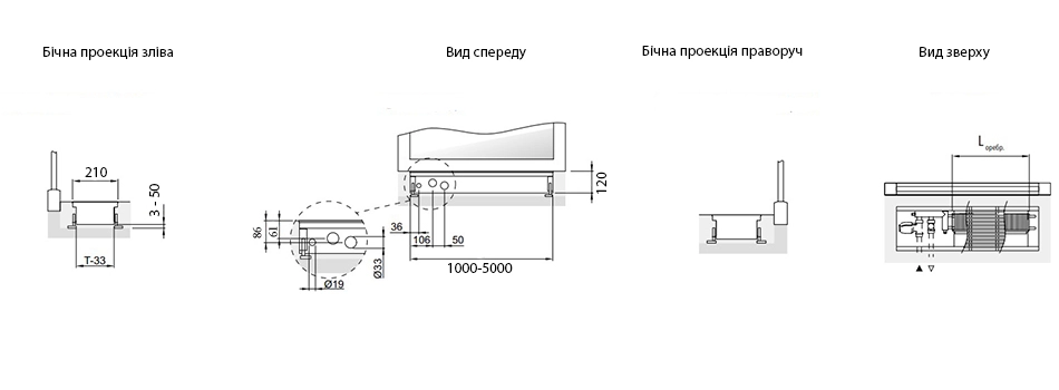 Технічне креслення KERMI ASCOTHERM ECO KRP 91 - H120 B210