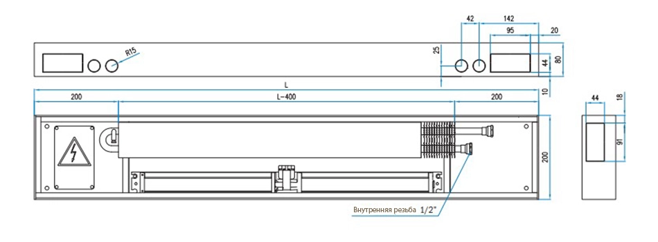 Технічне креслення LinDab (Hidria) IMP KLIMA TKV-13 0080 0200