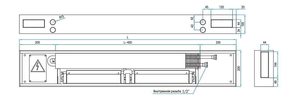 Технічне креслення LinDab (Hidria) IMP KLIMA TKV-13 0105 0200