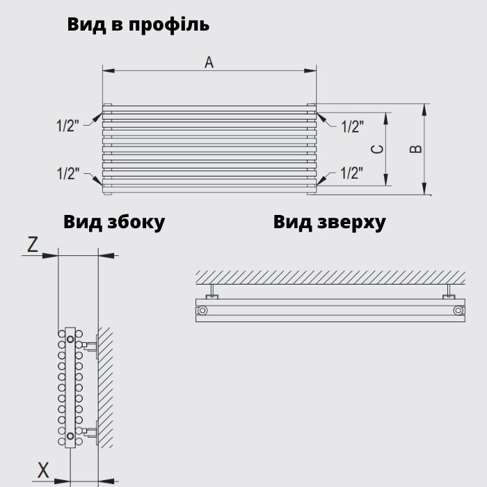 Технічне креслення Betatherm Praktikum PH2 425x1200