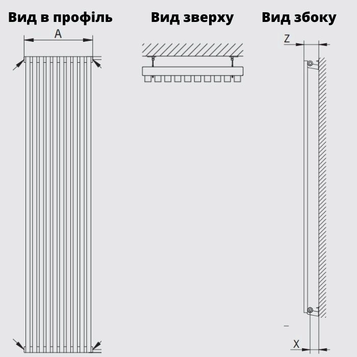 Технічне креслення Betatherm Quantum 1 1800x405