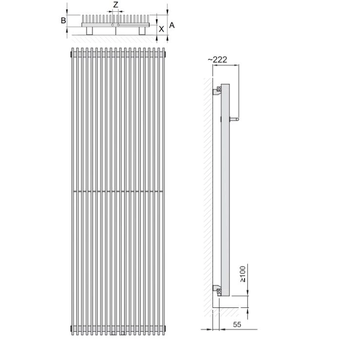Технічне креслення Isan Antica Cube 1800x595