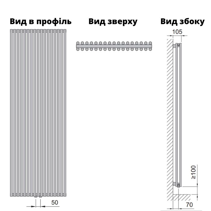 Технічне креслення Isan Aruba Double 1800x600