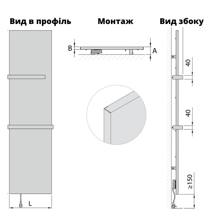 Технічне креслення Isan E-Saga 1765x606