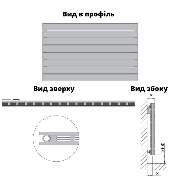 Технічне креслення Isan Collom Double H 602x1000