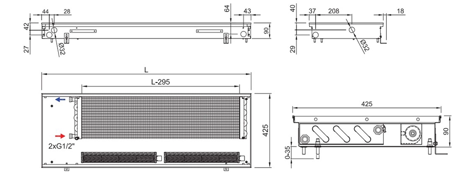 Технічне креслення Isan Termo FRT 0090 0425